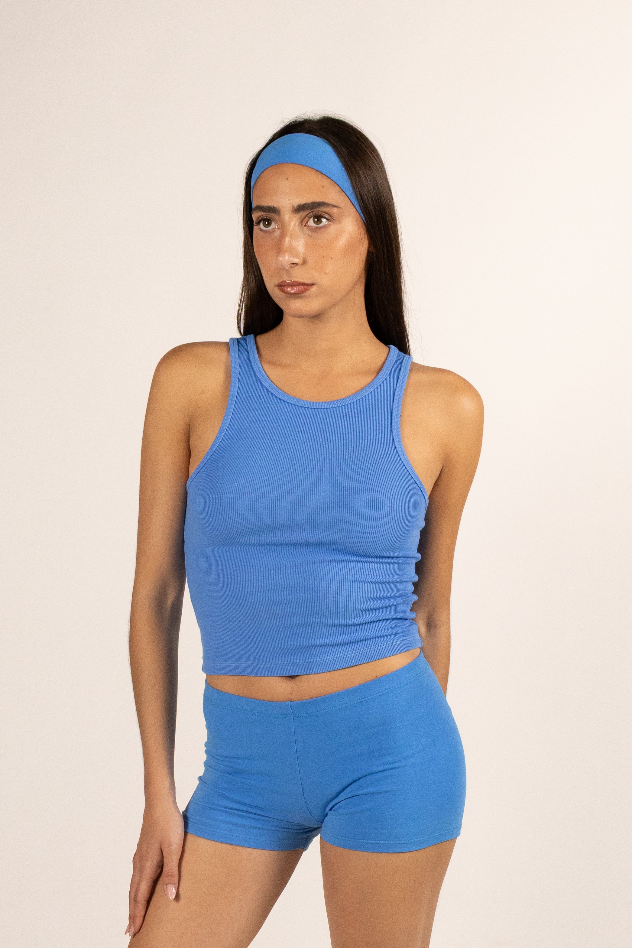 THE HIGH NECK TANK in Azul