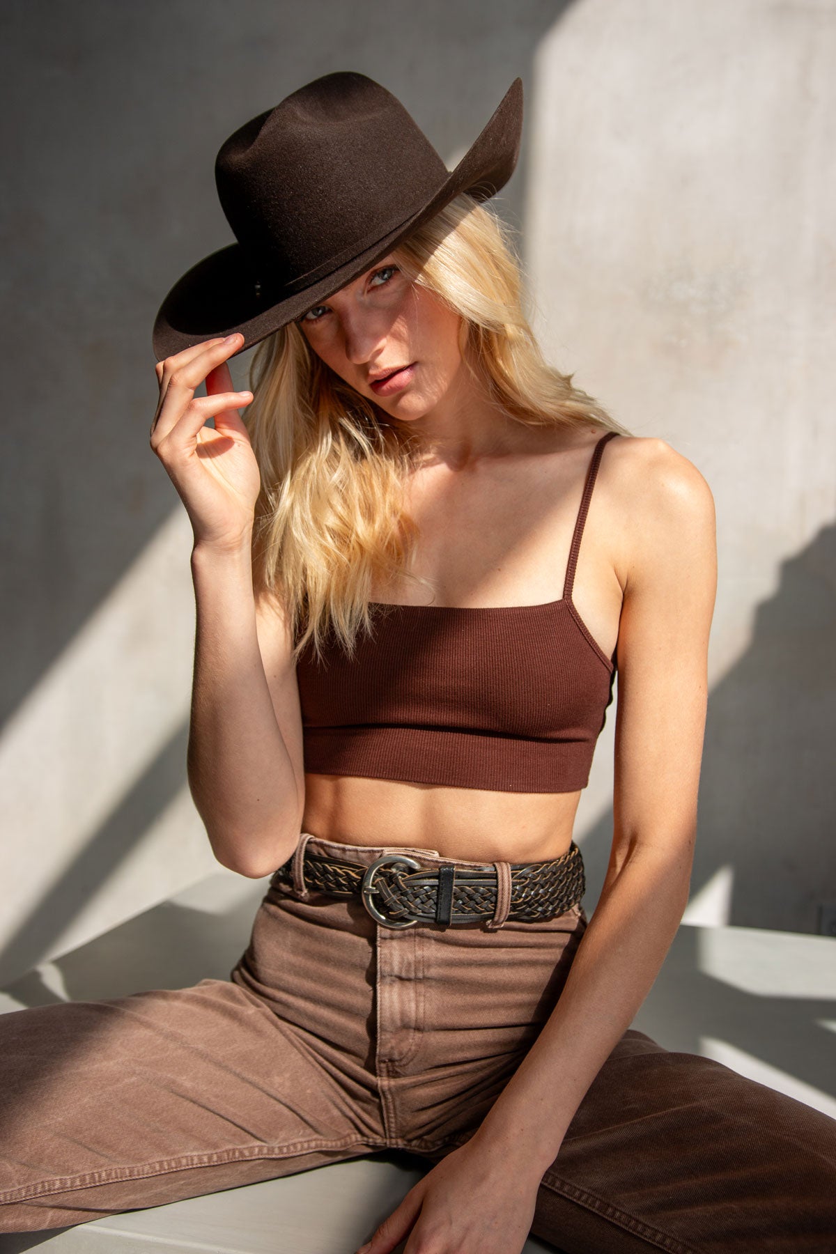 THE SQUARE NECK BRA IN CHOCOLATE